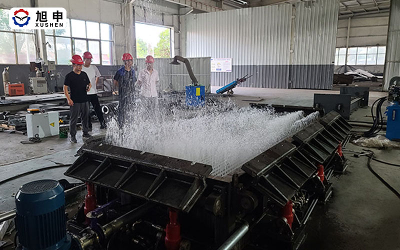 自循環(huán)式水冷焊接平臺(tái)試機(jī)調(diào)試成功，驗(yàn)收合格